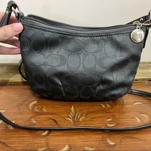 Coach gray cross body bag